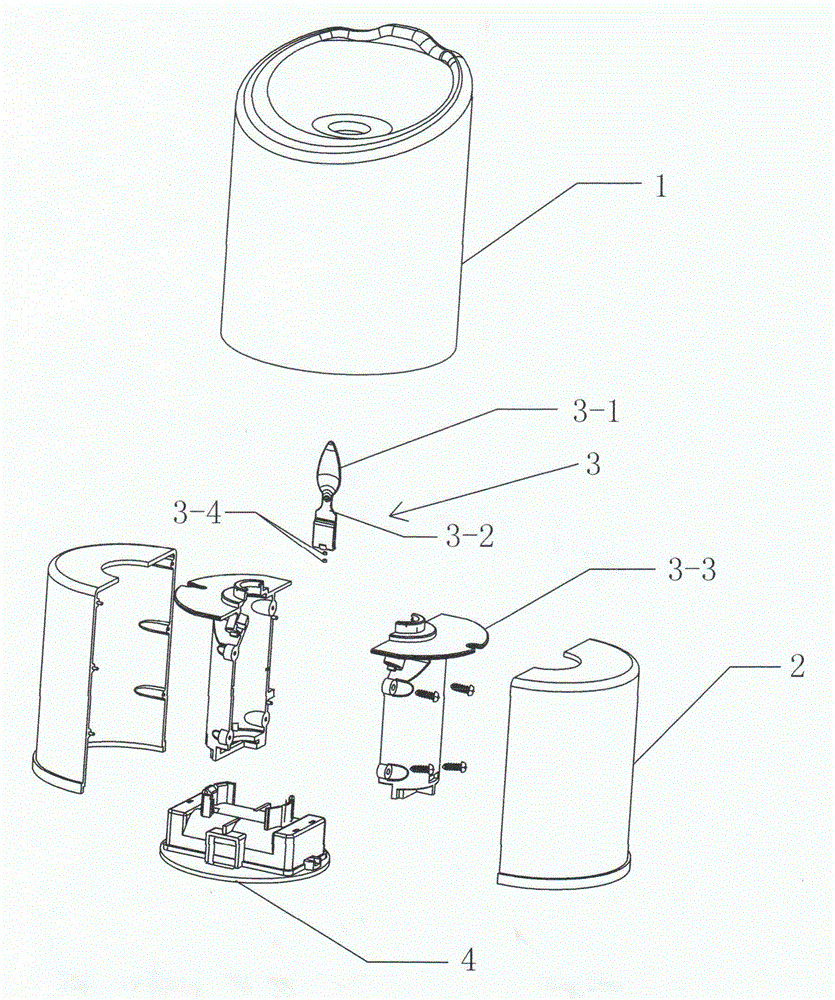 Simulated candle lamp based on electromagnetic principle