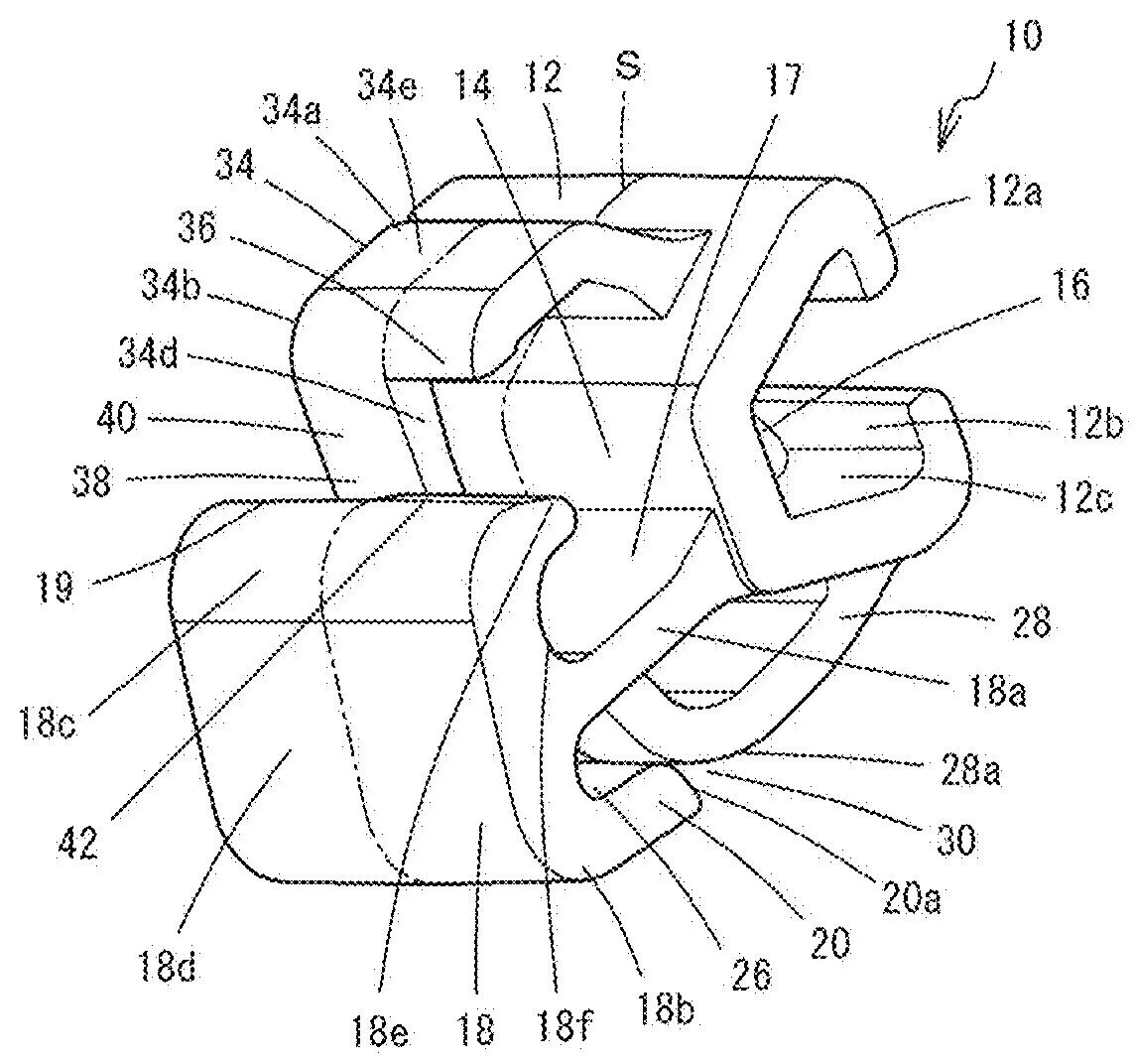 Skin-Material Fixing Clip