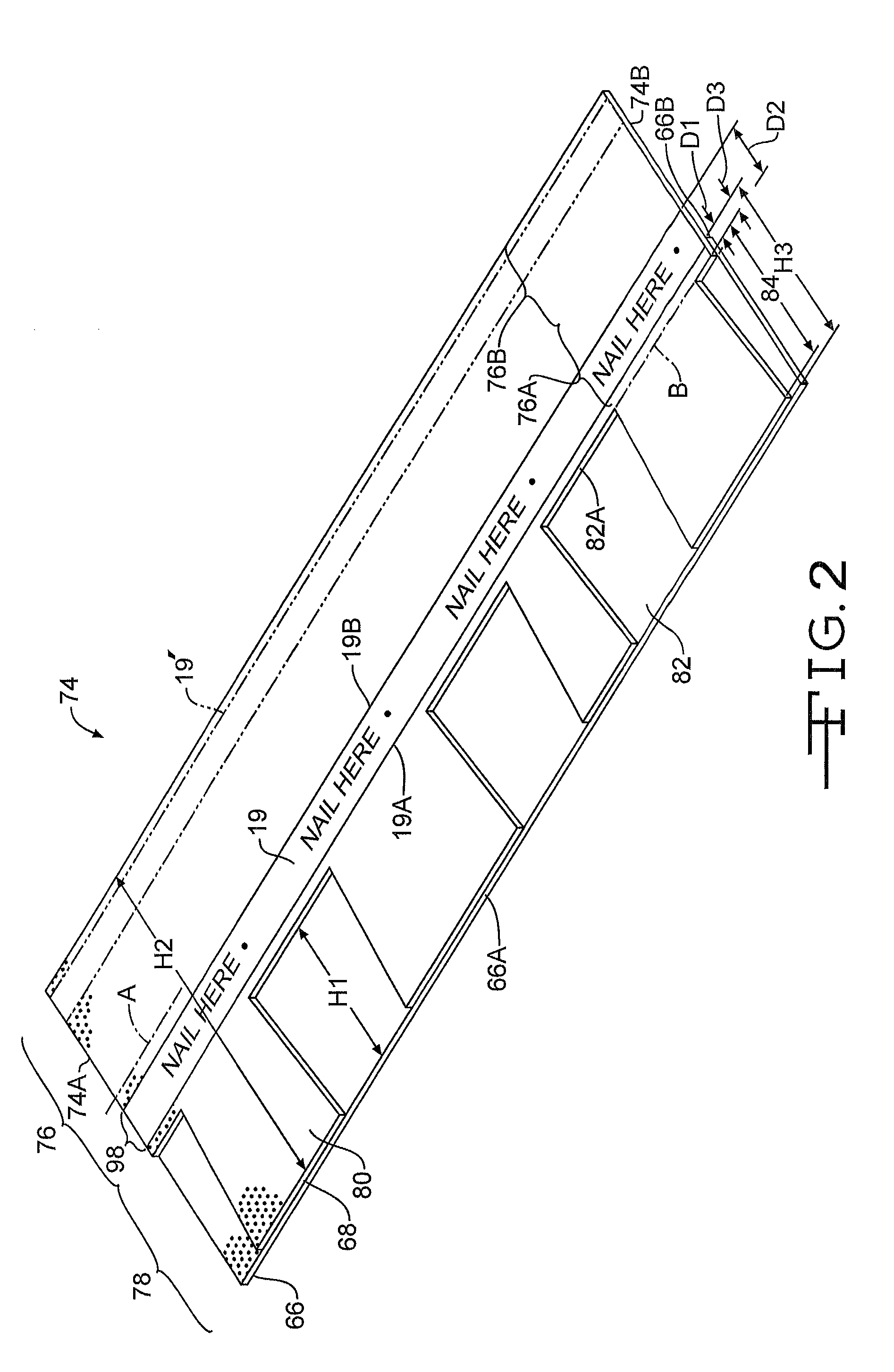 Shingle with reinforced nail zone and method of manufacturing