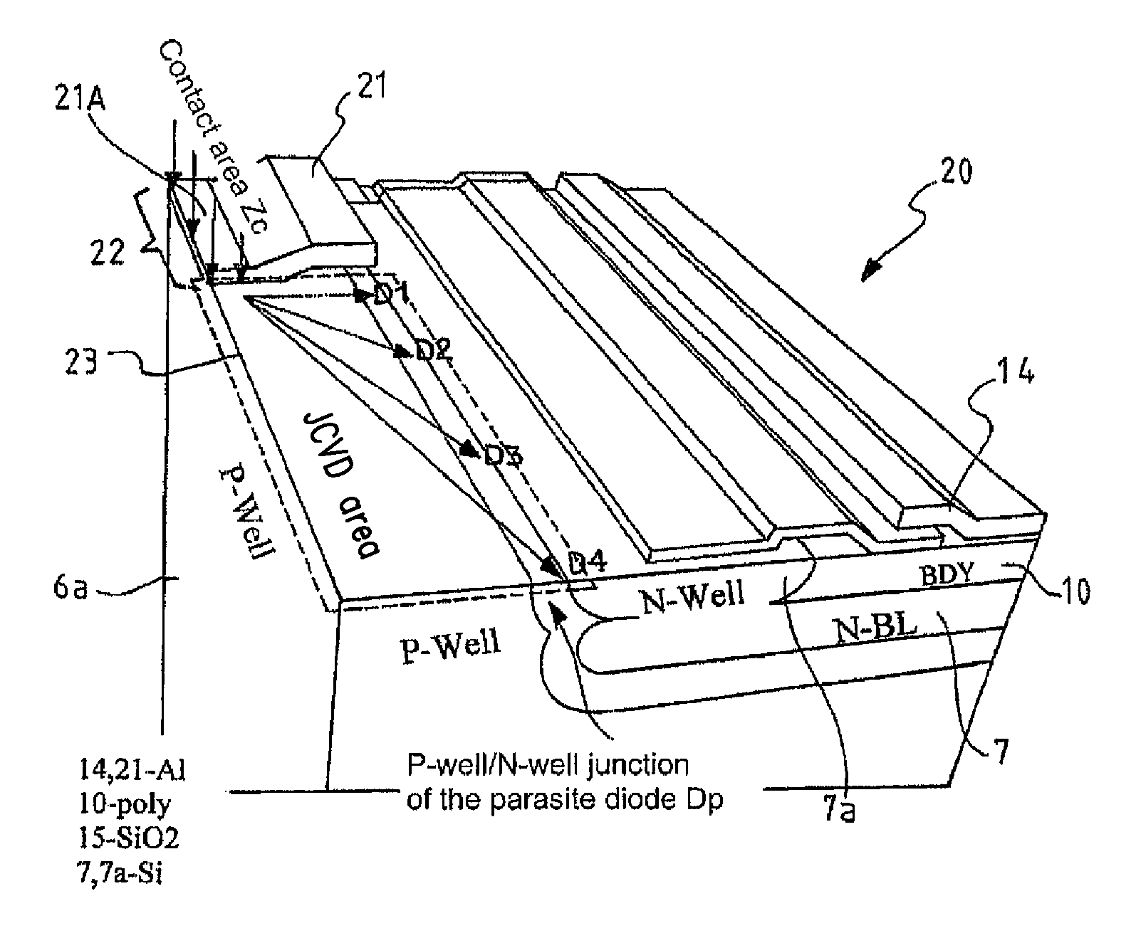 Method for realizing a contact of an integrated well in a semiconductor substrate, in particular for a base terminal of a bipolar transistor, with enhancement of the transistor performances