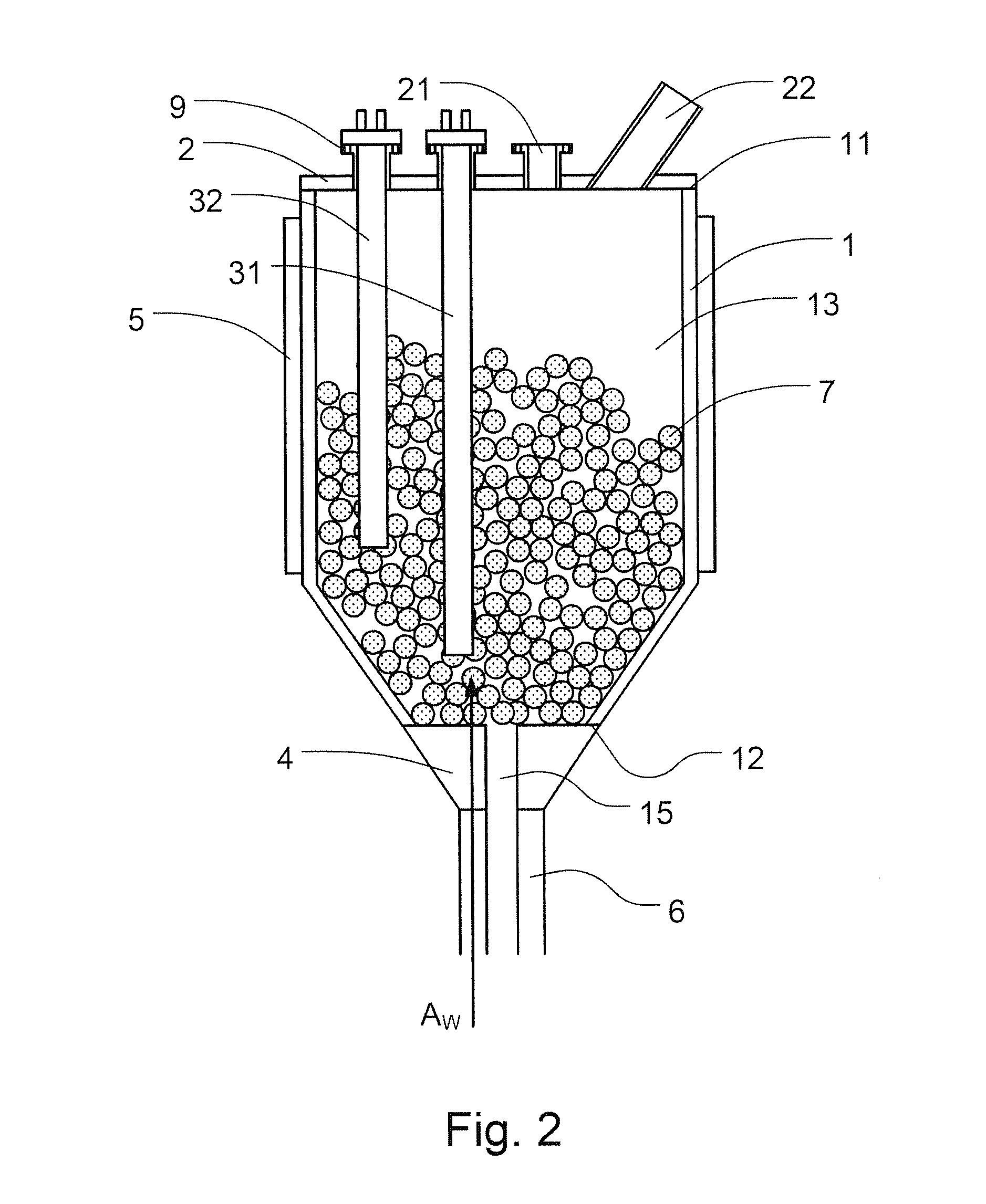 Hybrid heating apparatus applicable to the moving granular bed filter