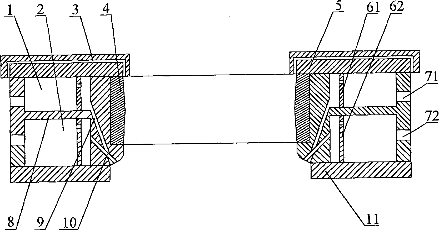 Continuous lubricating crystallizer for aluminum alloy semi-continuous casting