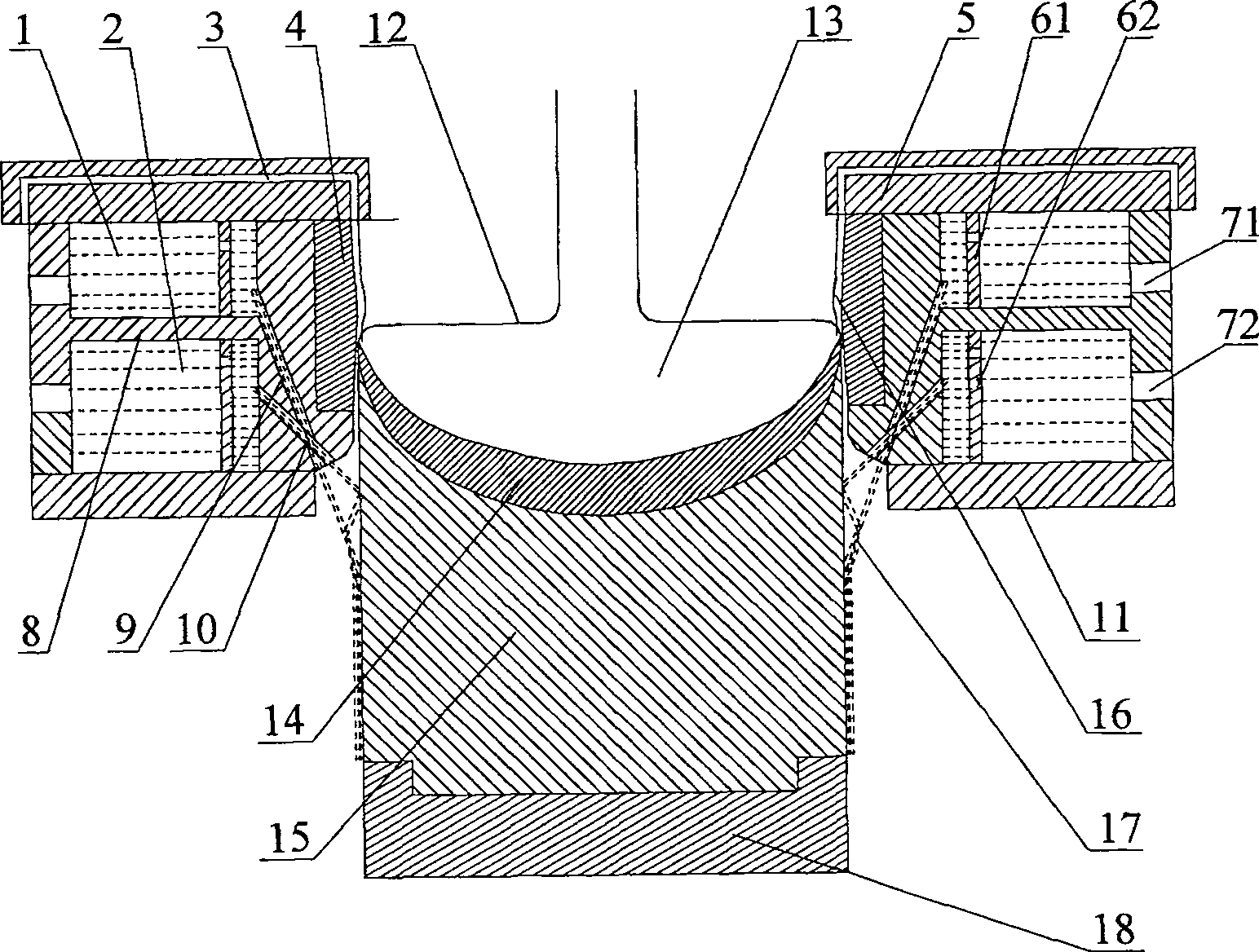 Continuous lubricating crystallizer for aluminum alloy semi-continuous casting