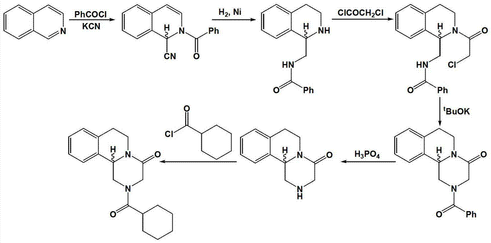 Method of synthetizing levo-praziquantel