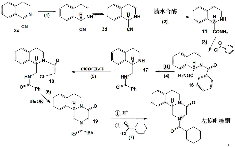 Method of synthetizing levo-praziquantel