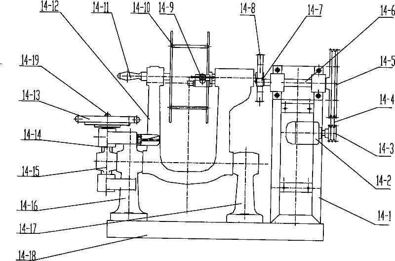 A lead extrusion hydraulic press