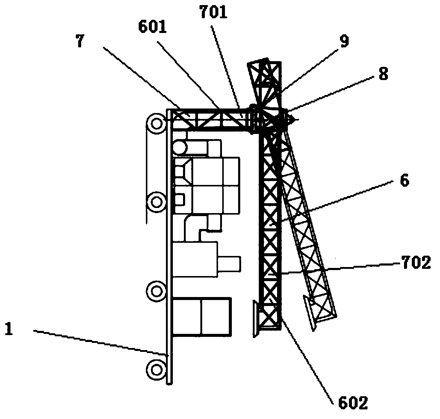 Movable dust removing system applied to space dust removal of production workshop