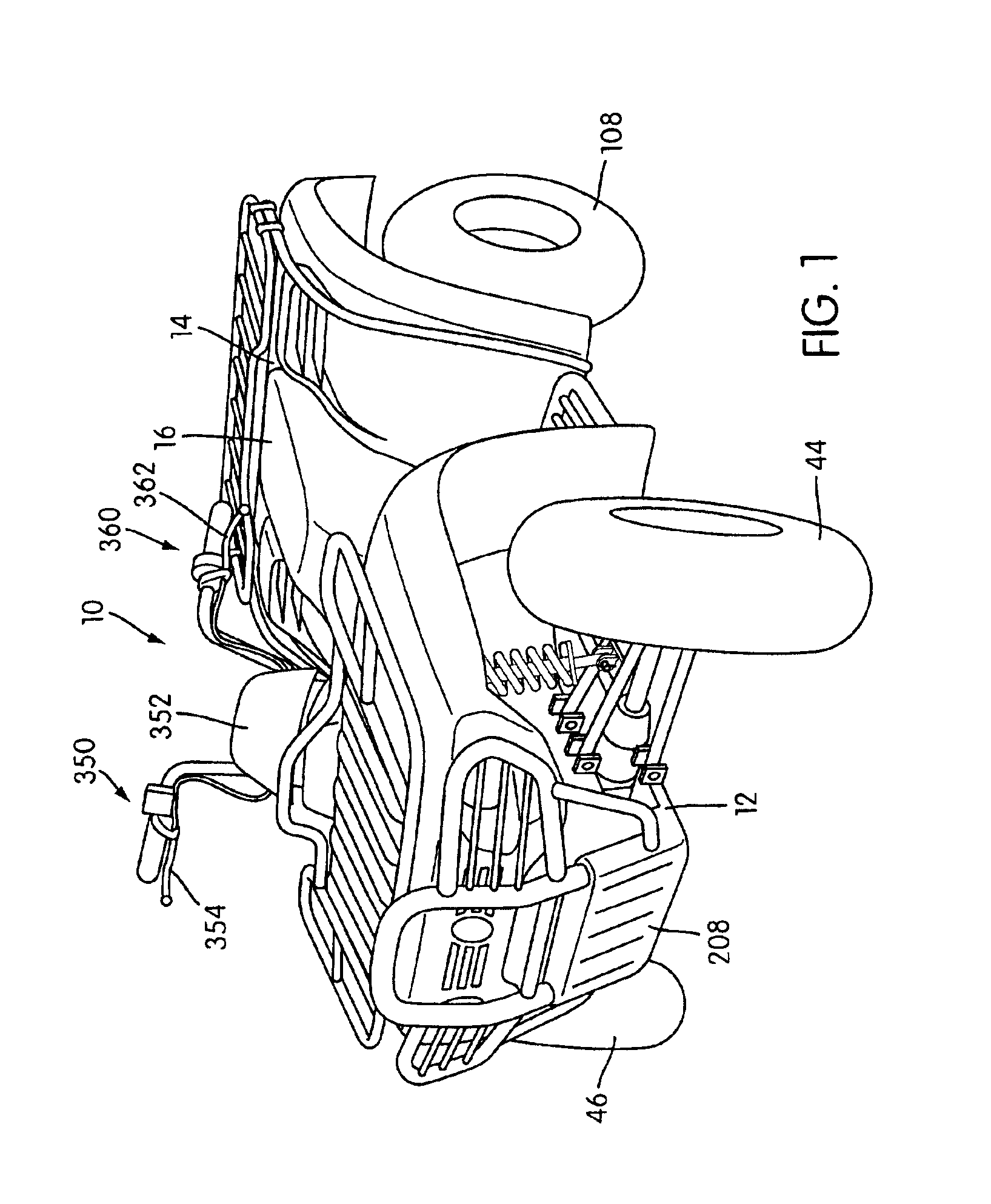 Inboard brake system for a straddle-type all-terrain vehicle