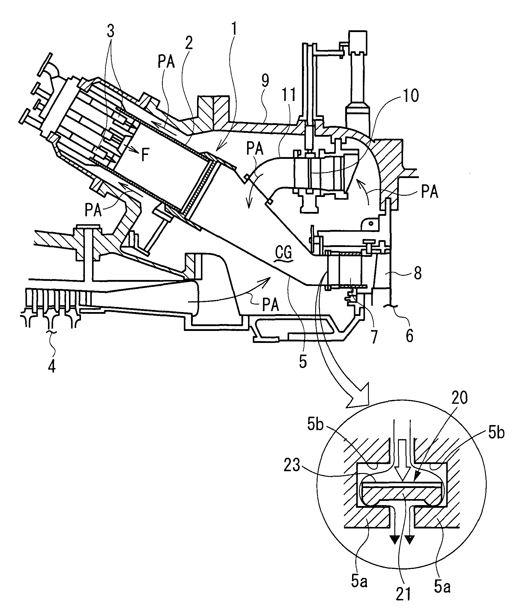 Sealing apparatus and gas turbine having same