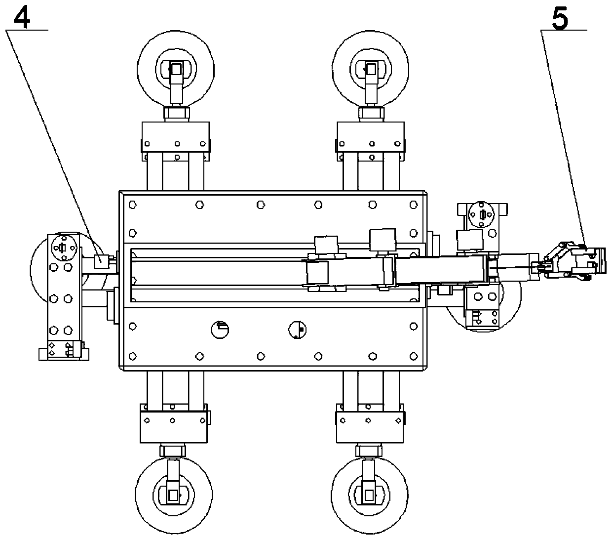 Road tunnel hidden danger wall-climbing detection robot