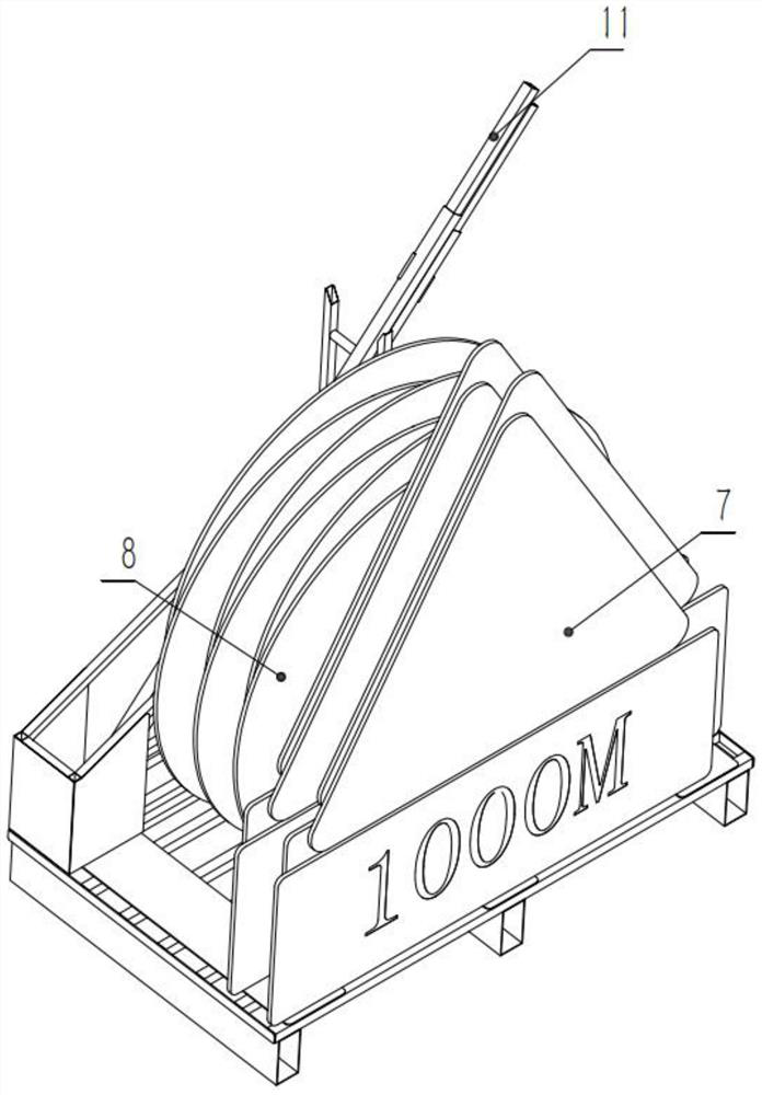 Tool tray for highway to pass through signboard by means of opposite lane