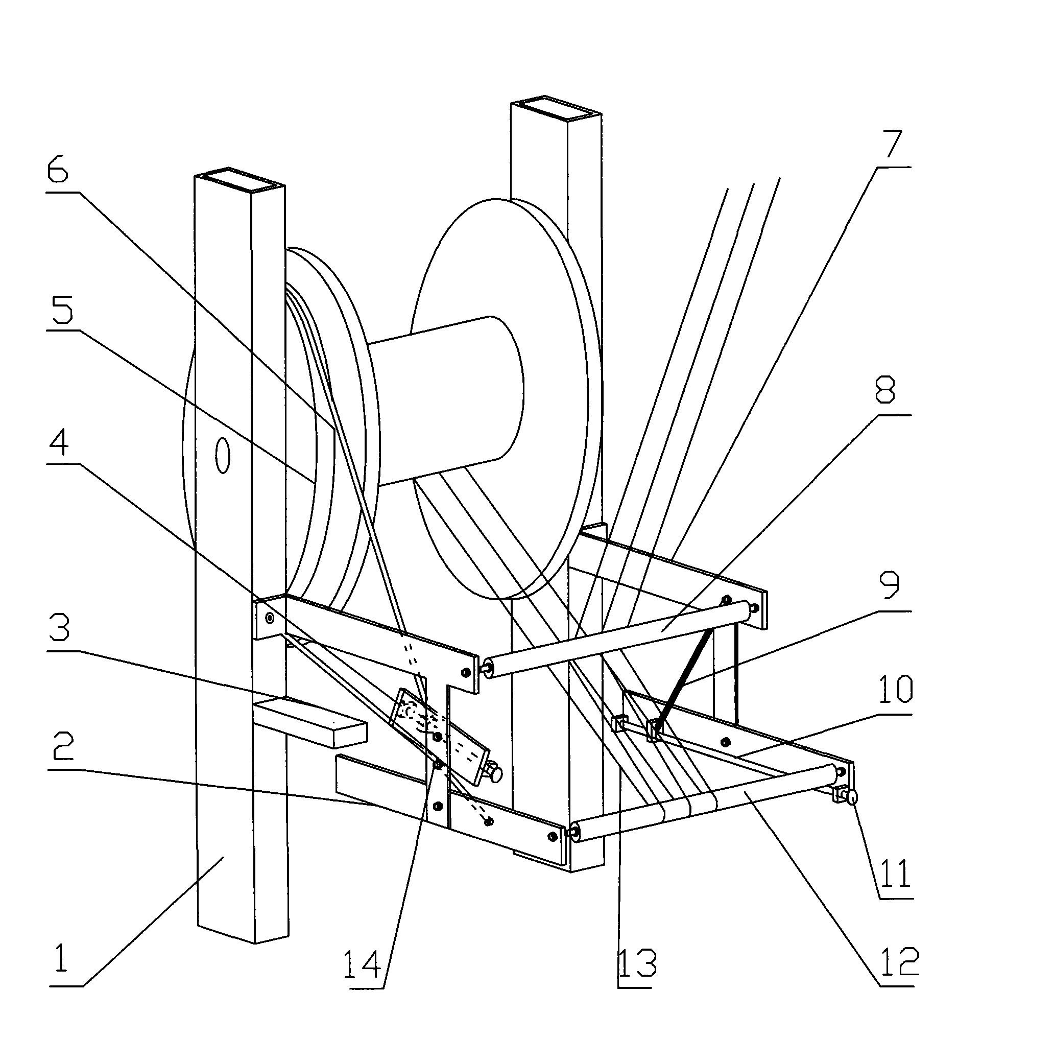 Device for controlling tension dynamic balance of warp thread of loom