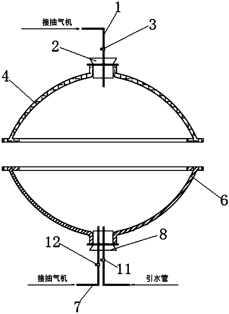 Testing device for preparing saturated soil sample and sample preparation method thereof