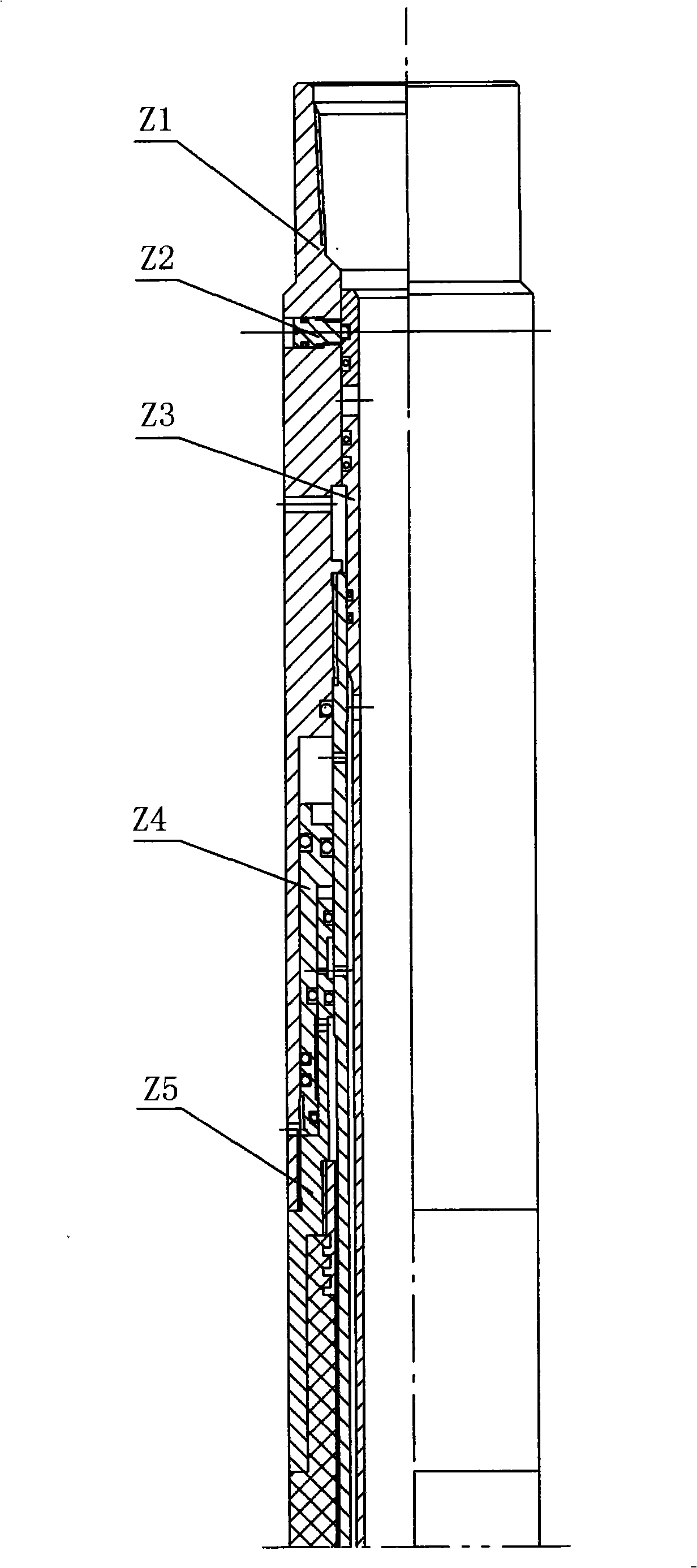 Single card oil layer blasting hole plugging column