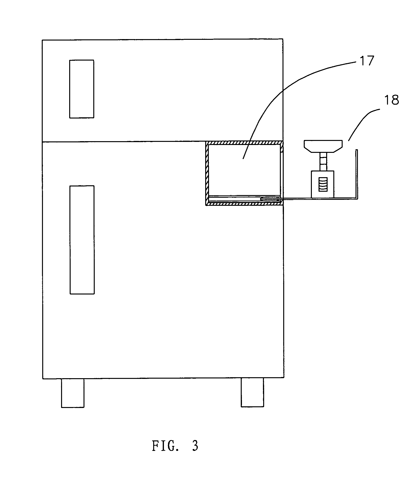 Food treating apparatus with a weighing scale