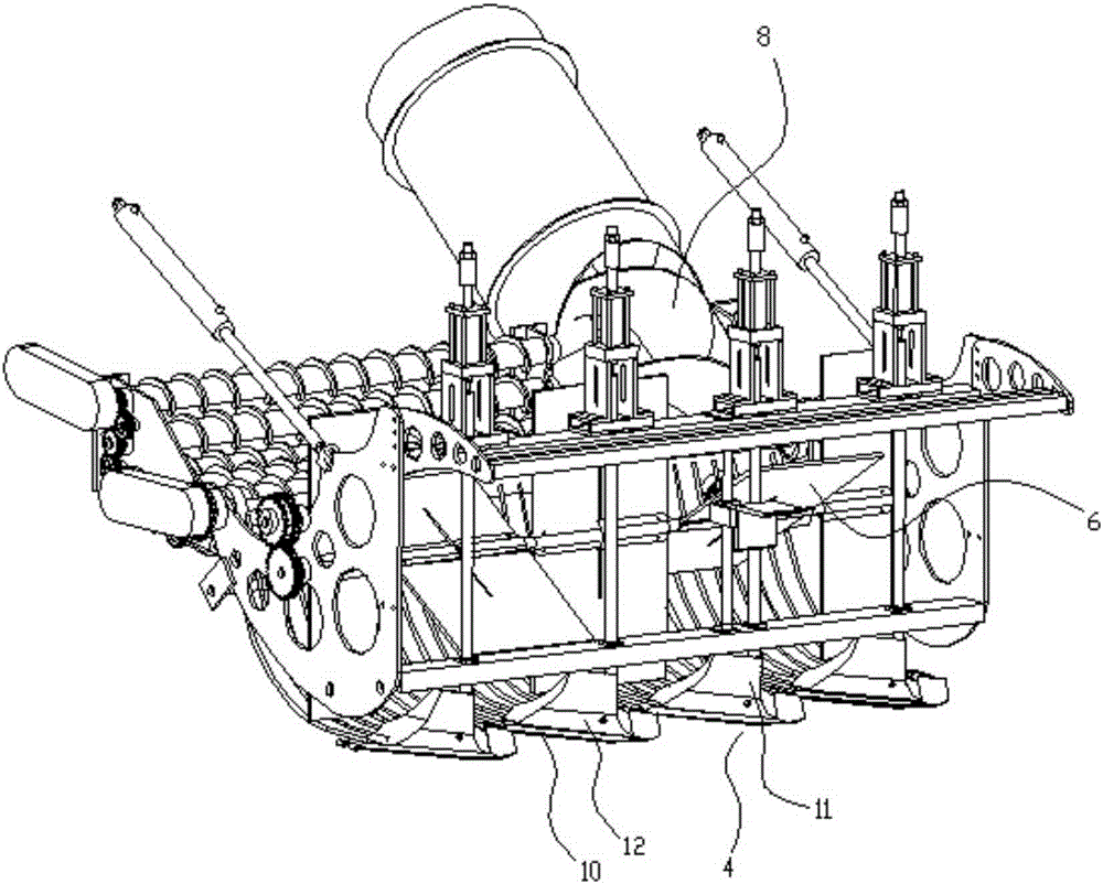 Harvester head structure and mustard tuber harvester comprising same