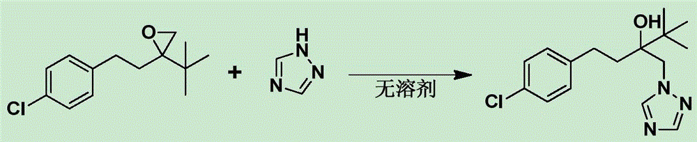 Novel technology for synthesizing bactericide tebuconazole without solvent