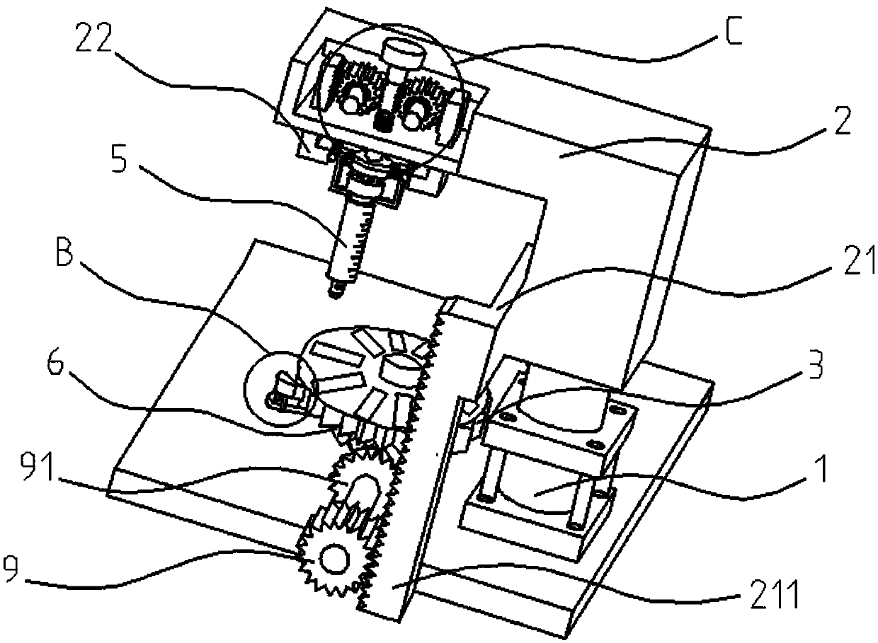 High-efficiency smearing device for medical glass