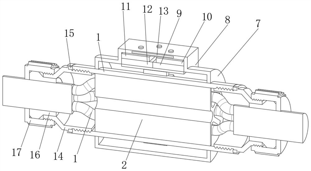 Cable joint with fault sensing structure and fault sensing system of cable joint