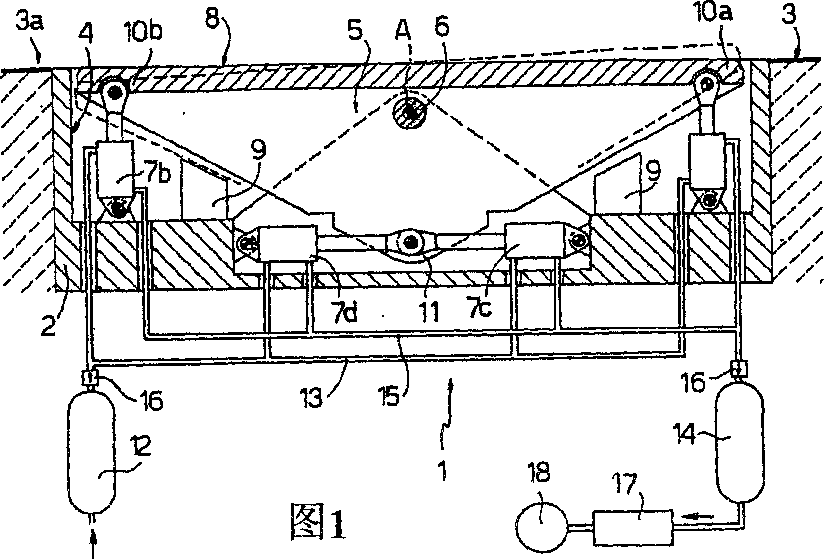 A fluid device for recovery of the kinetic energy of a vehicle