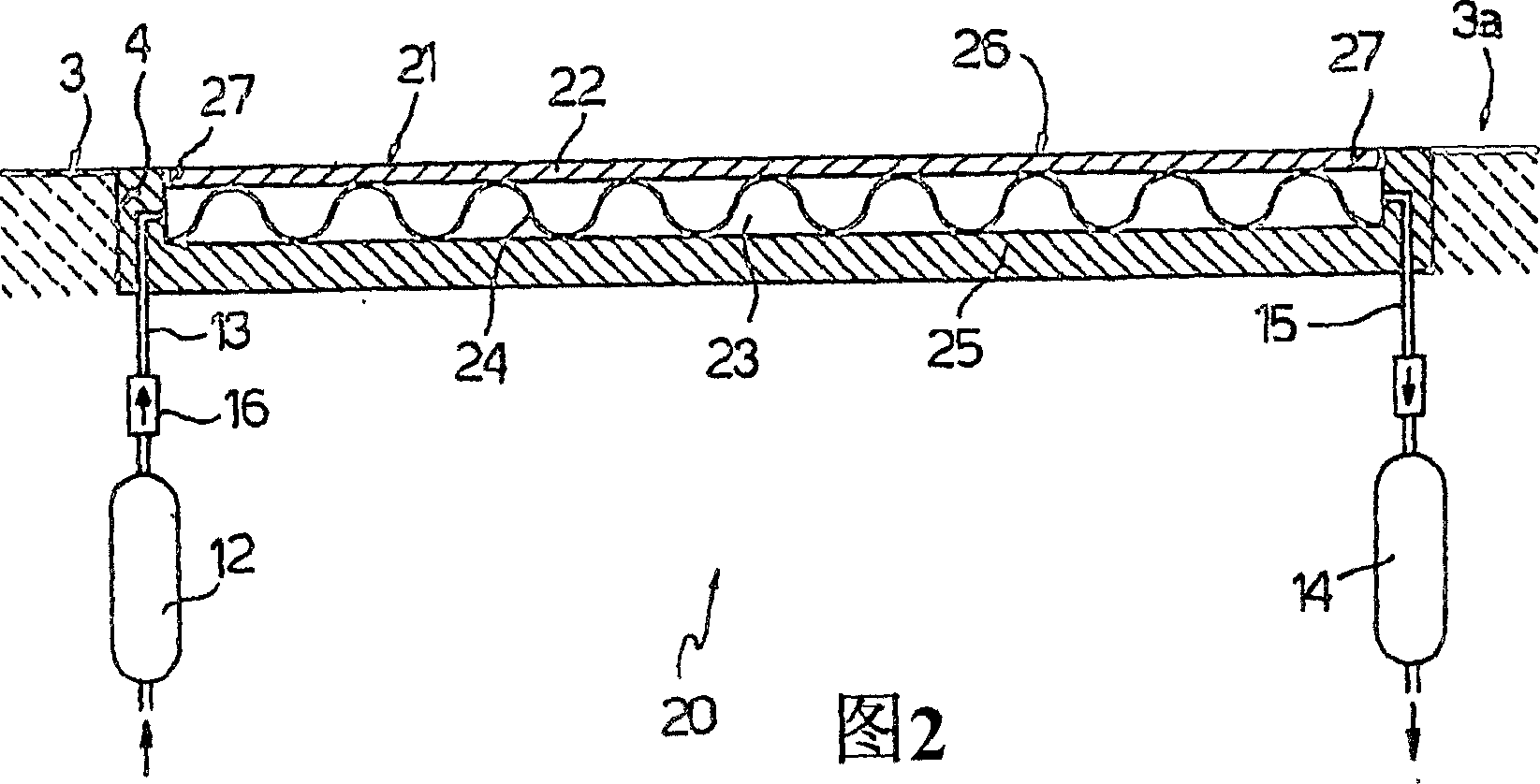 A fluid device for recovery of the kinetic energy of a vehicle