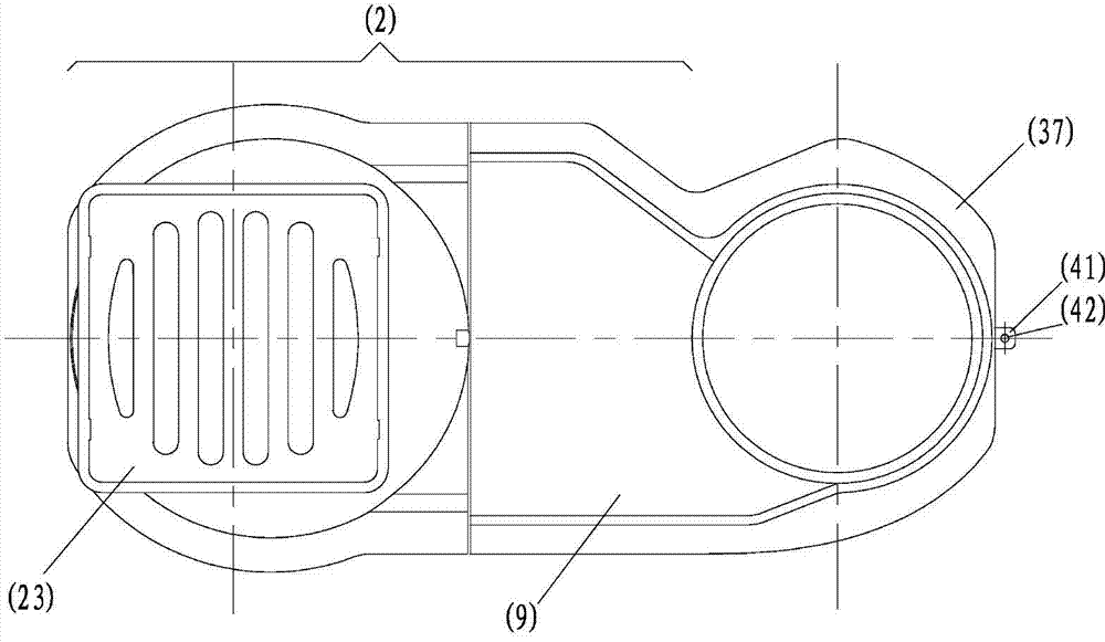 Embedded drainage converging device for balcony of building