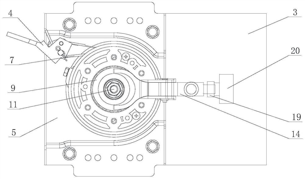 Washing machine speed reduction clutch device, washing machine and control method of washing machine