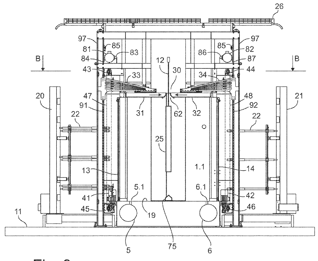 Powder coating booth, powder coating installation and method for operating the powder coating booth