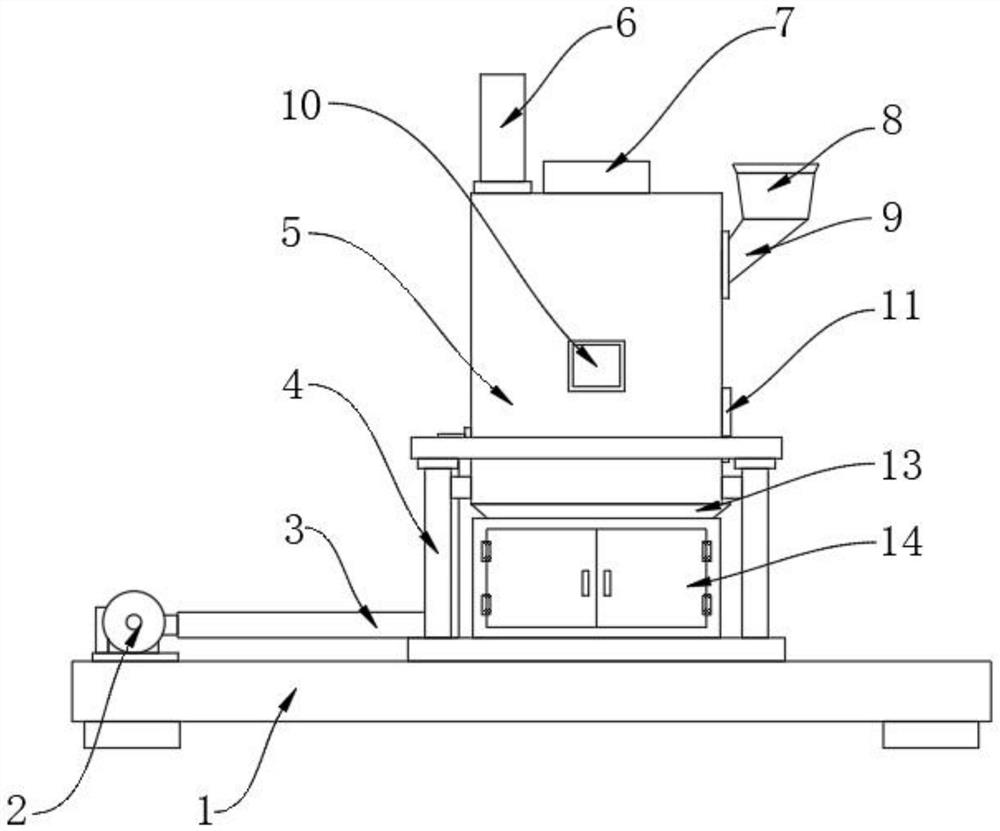 Biomass fuel hot-blast stove hearth structure