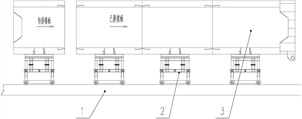 Horizontal splicing system used for assembly type bridge prefabricated pier formworks