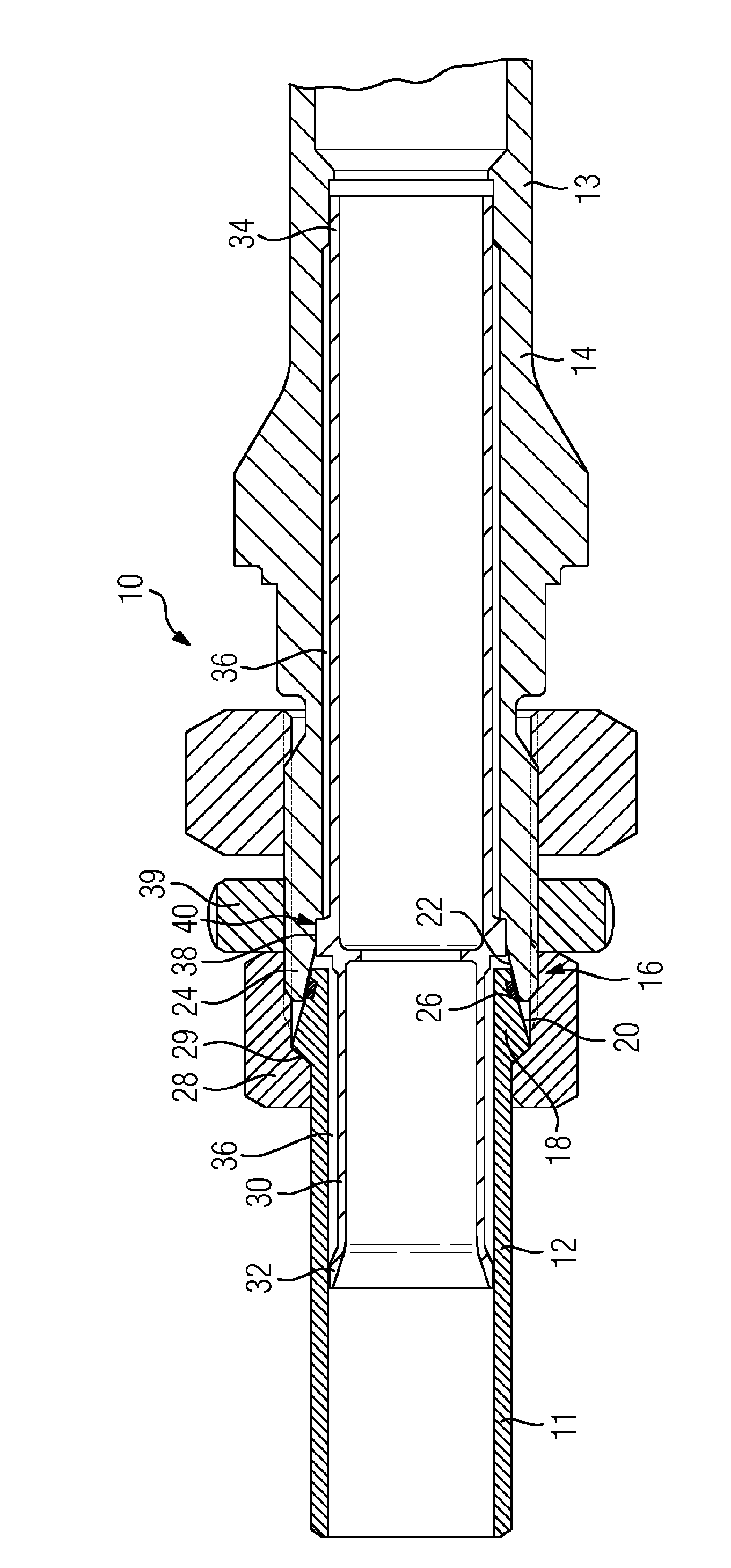 Pipe connection for conducting a fluid that is under pressure