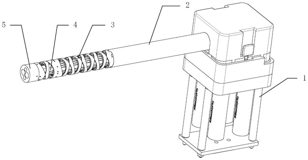 Modular multi-wire driving continuum lens arm based on fixed pulley