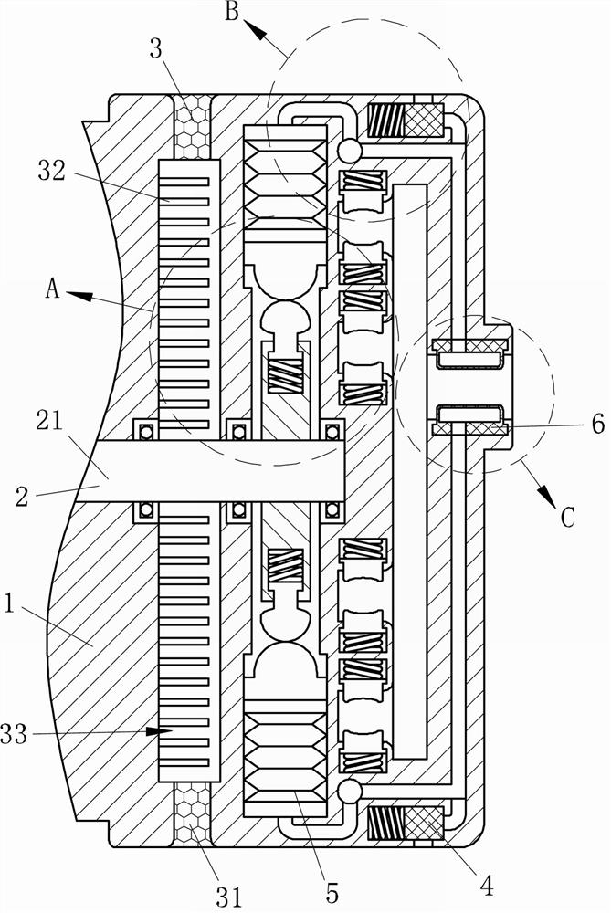 A rotary sealing structure for drive motors of new energy vehicles