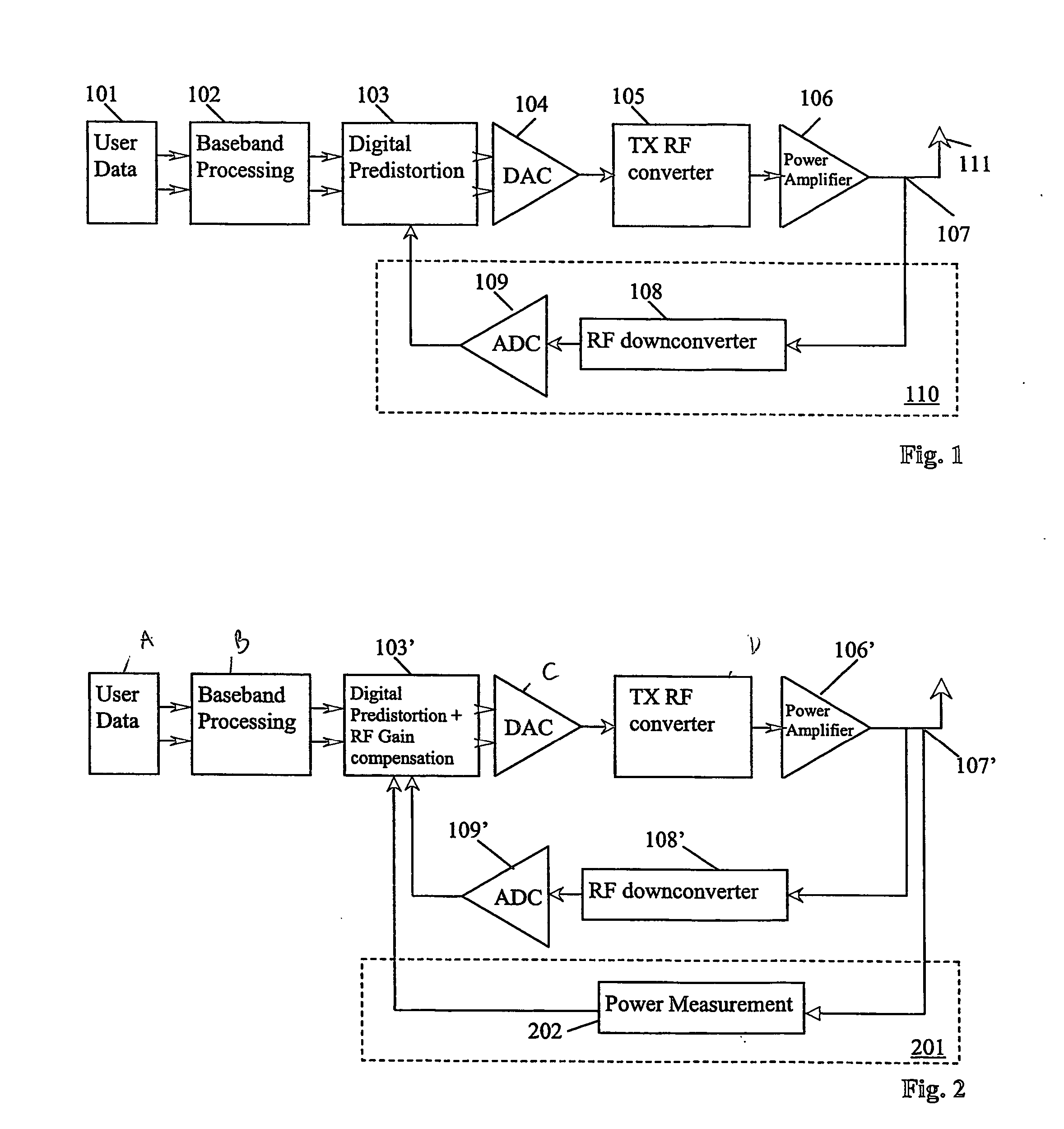 Method and device for power amplifier with high accuracy of an ouput signal