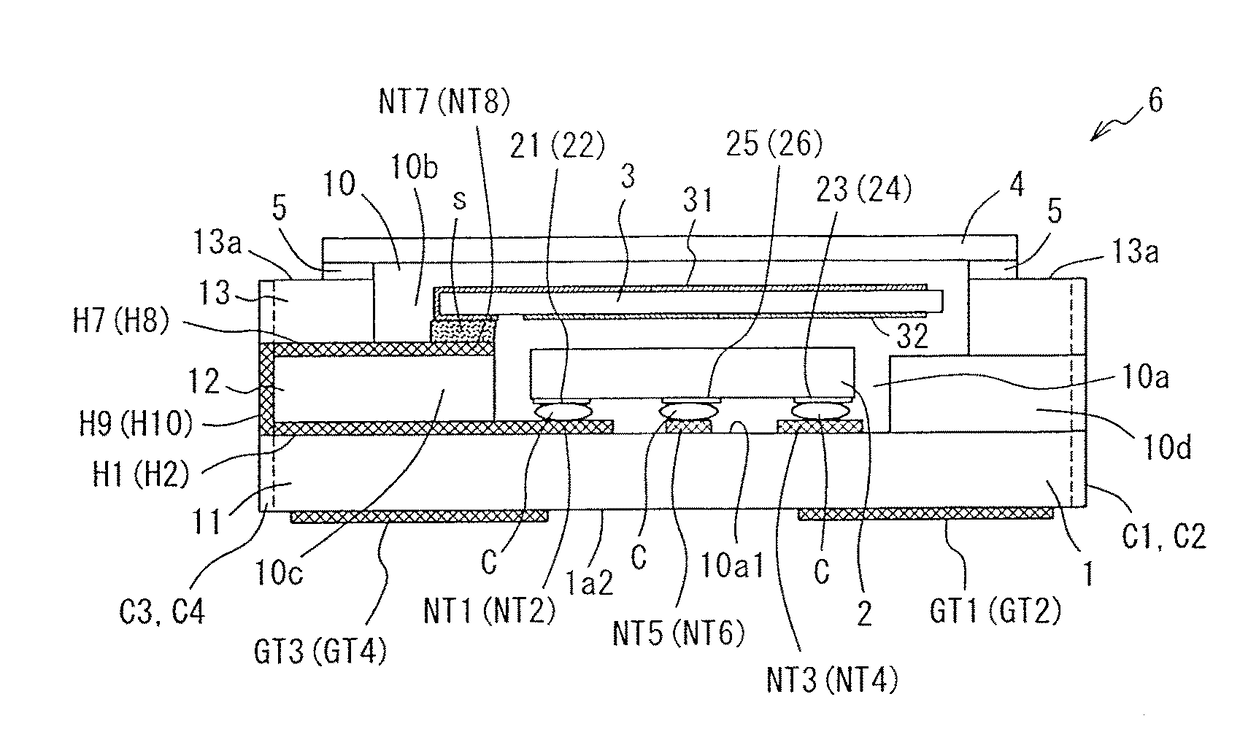 Surface mounted piezoelectric vibrator