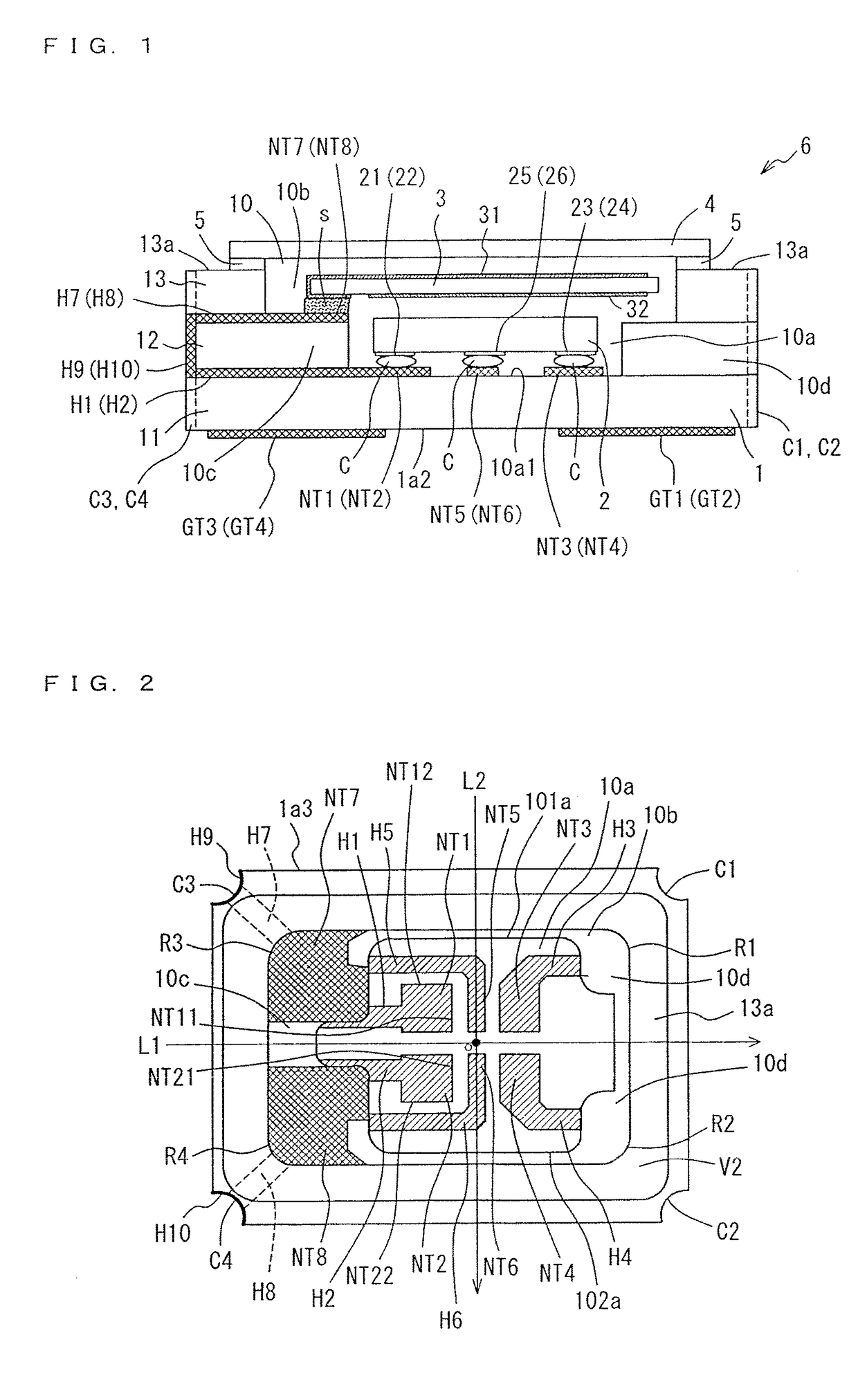 Surface mounted piezoelectric vibrator