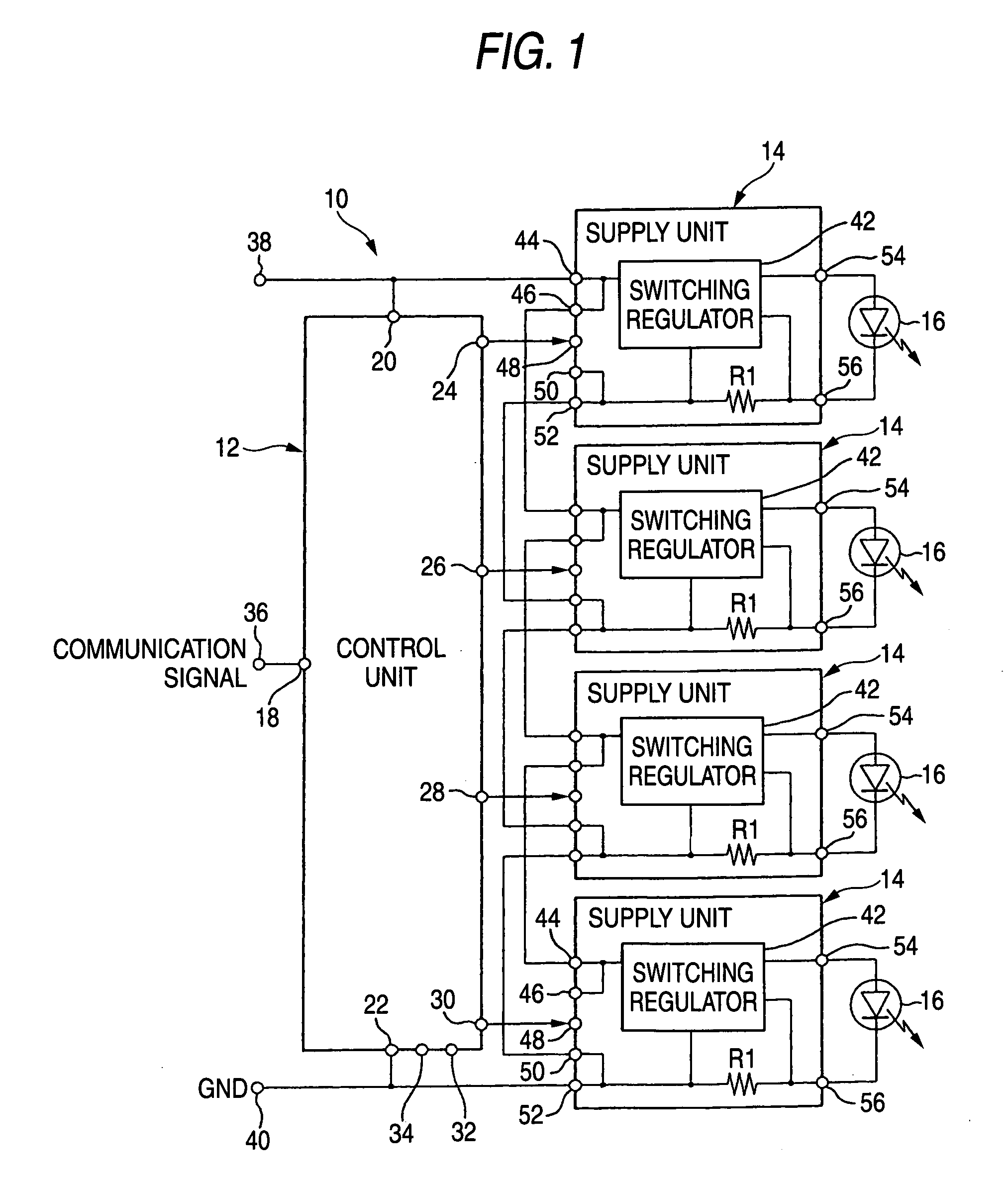 Lighting control circuit for vehicle lighting equipment