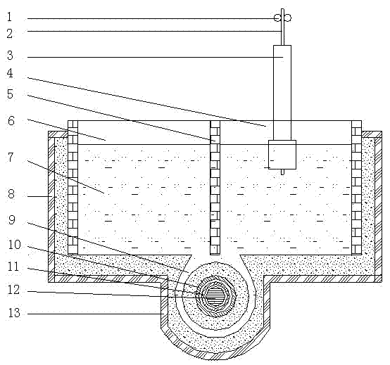 Double-molten channel three-body alloy smelting furnace with boosted stirring of liquid level