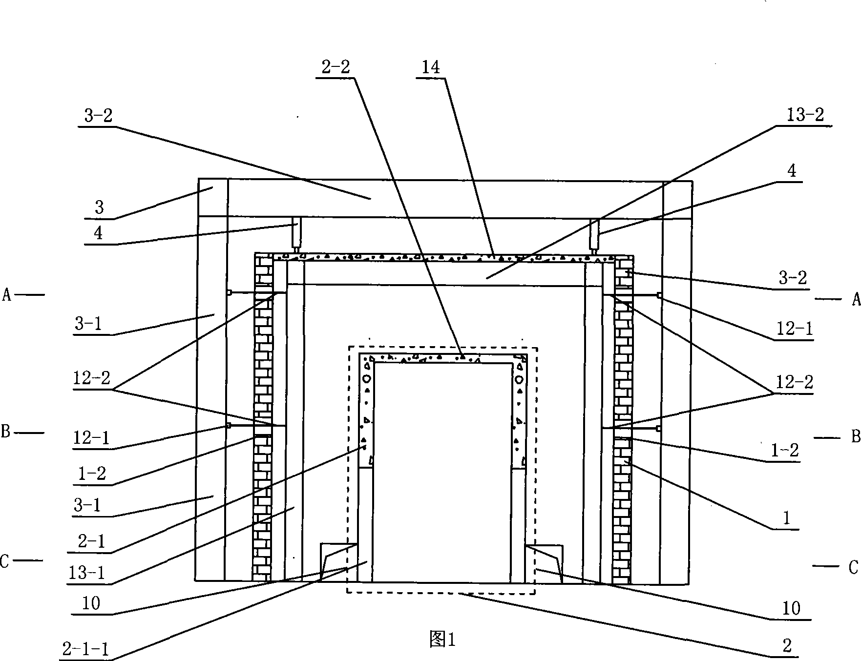 Fireproof tester used for single layer framework measurement