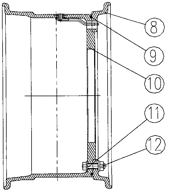 Safety wheel with oppositely-opened type aluminum-alloy wheel rim with large offset distance for special vehicle