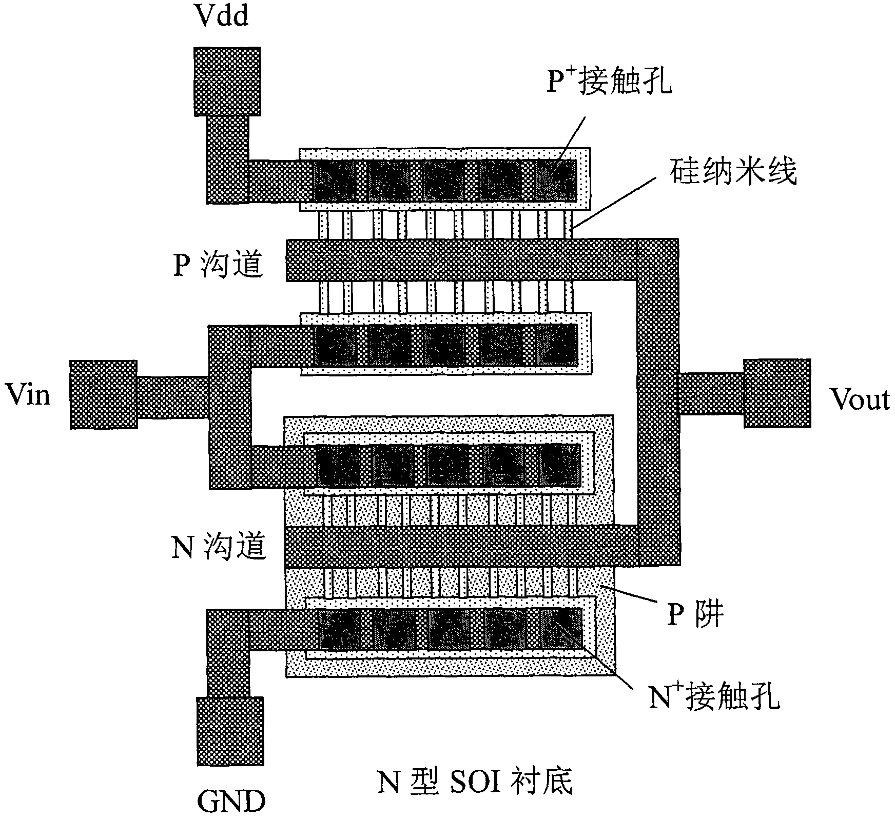 Pulse coupling based silicon-nanowire complementary metal oxide semiconductors (CMOS) neuronal circuit