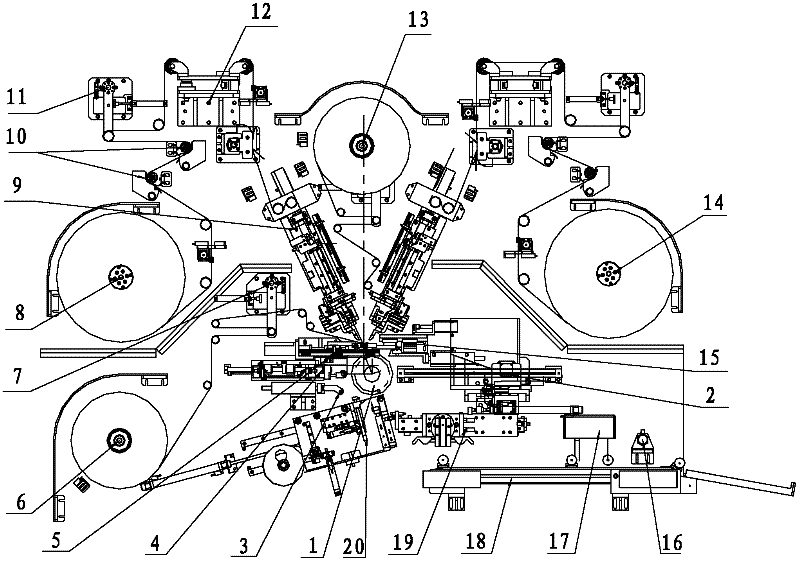 A battery automatic winding equipment