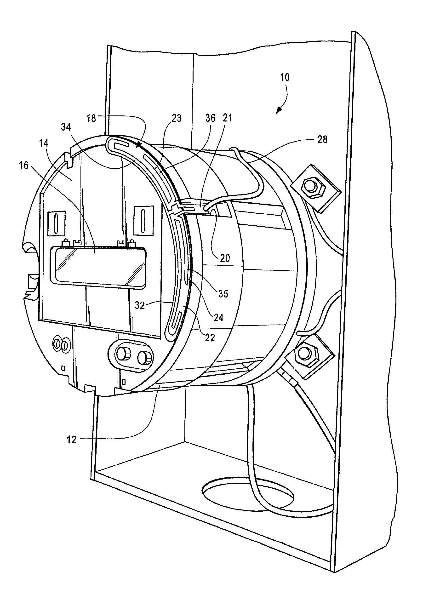 Internal utility meter antenna