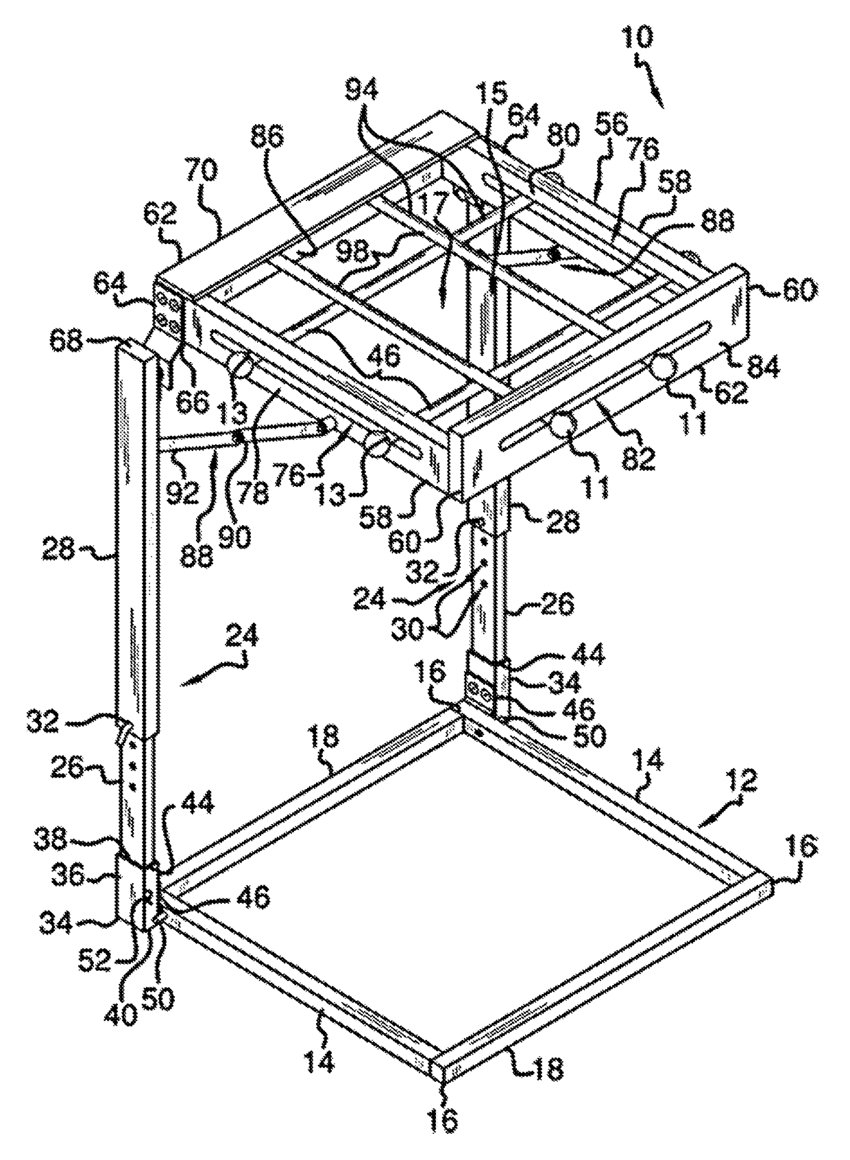 Portable table assembly