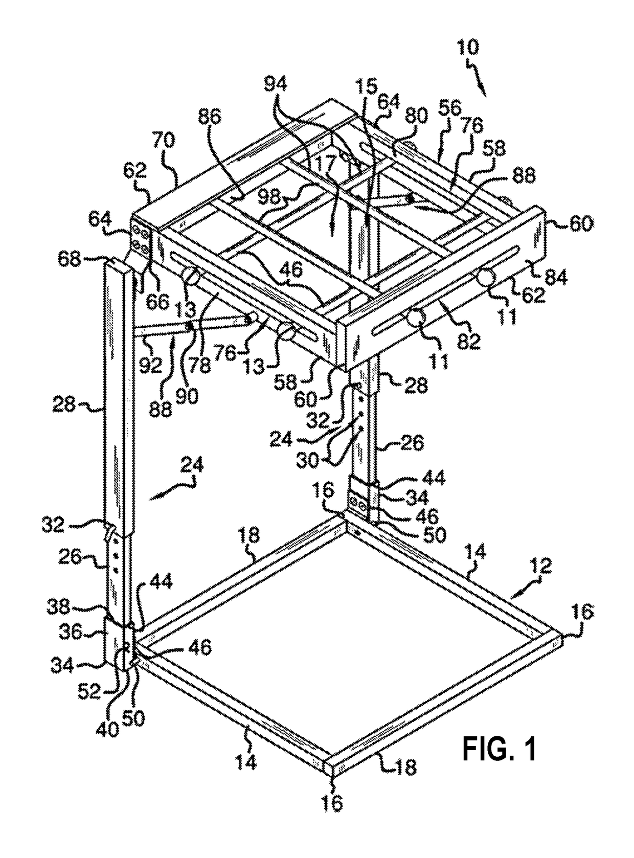 Portable table assembly