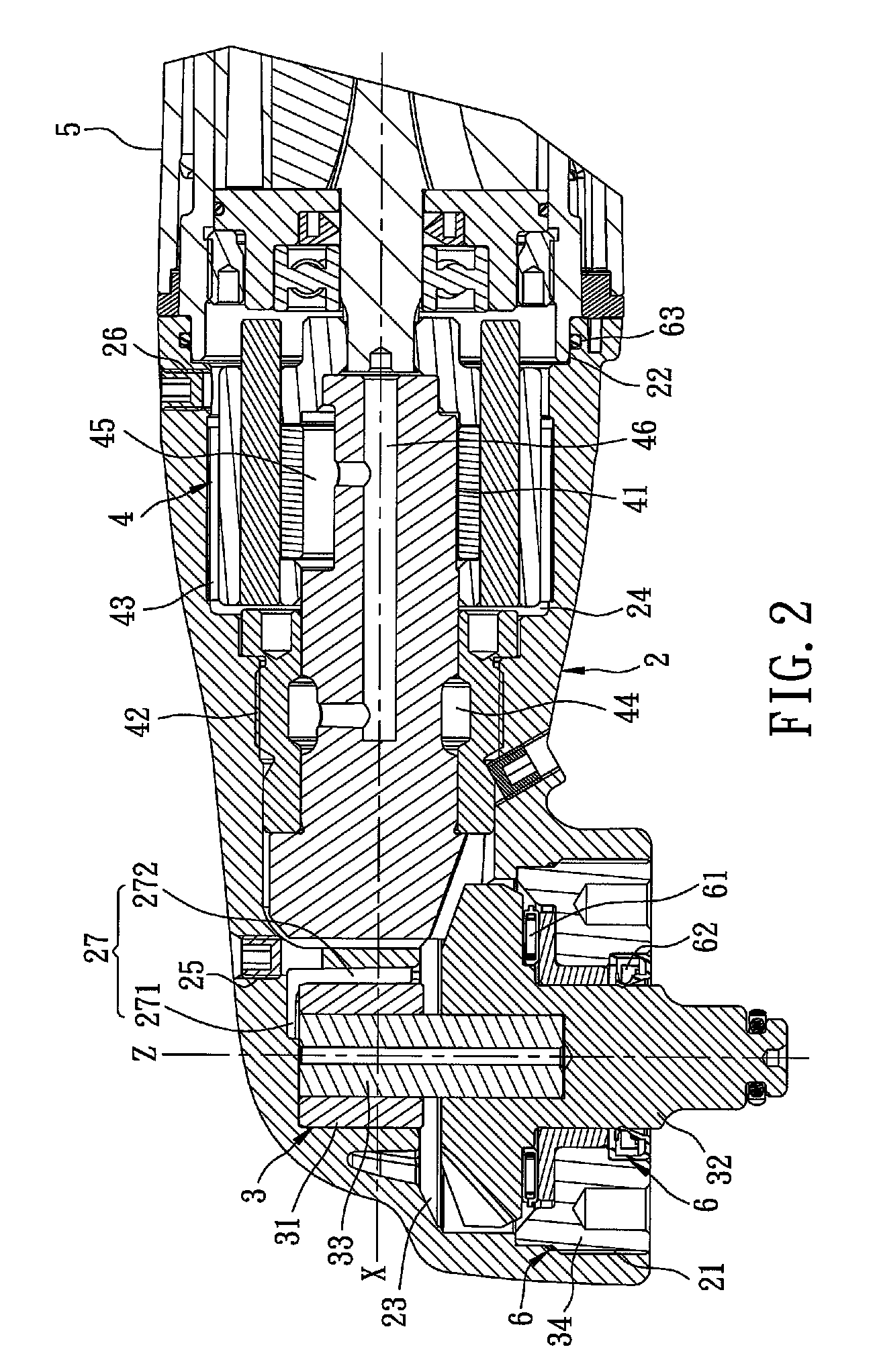 Pneumatic impact tool having two oil inlets