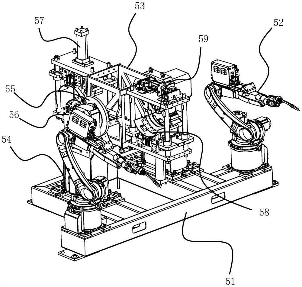 Brake iron shoe welding station