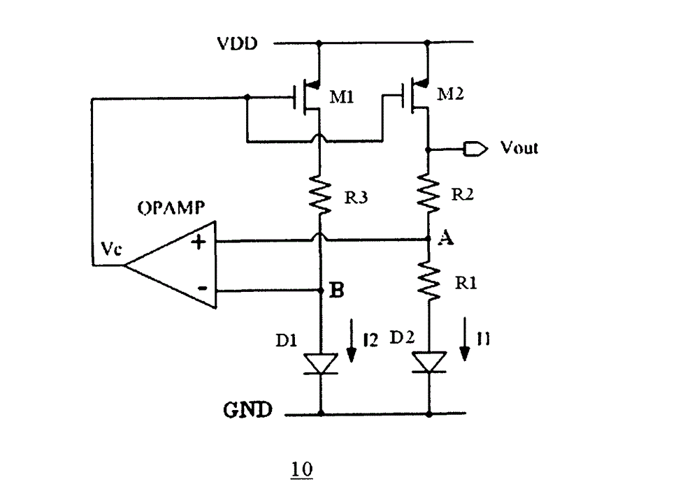 Bandgap voltage reference circuit with start-up circuit