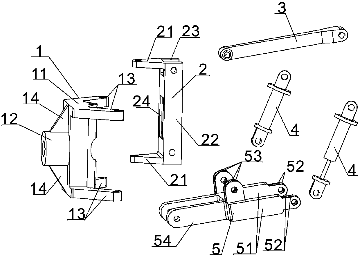 Independent suspension device of non-manned trolley