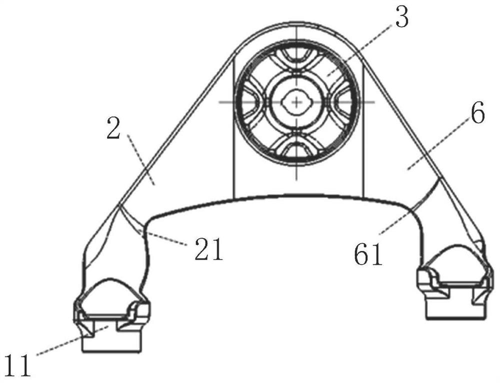 Suspension support for improving collision performance, power assembly structure and automobile